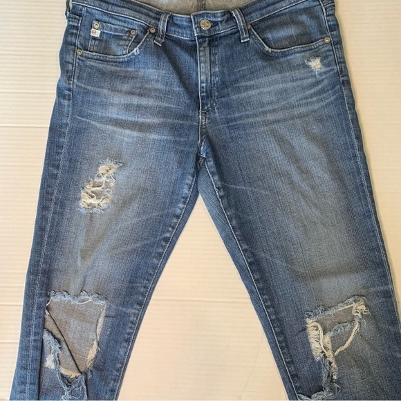 AG Adriano Goldschmied The Slit Roll-Up Distressed Jeans Size 29 - Picture 4 of 10